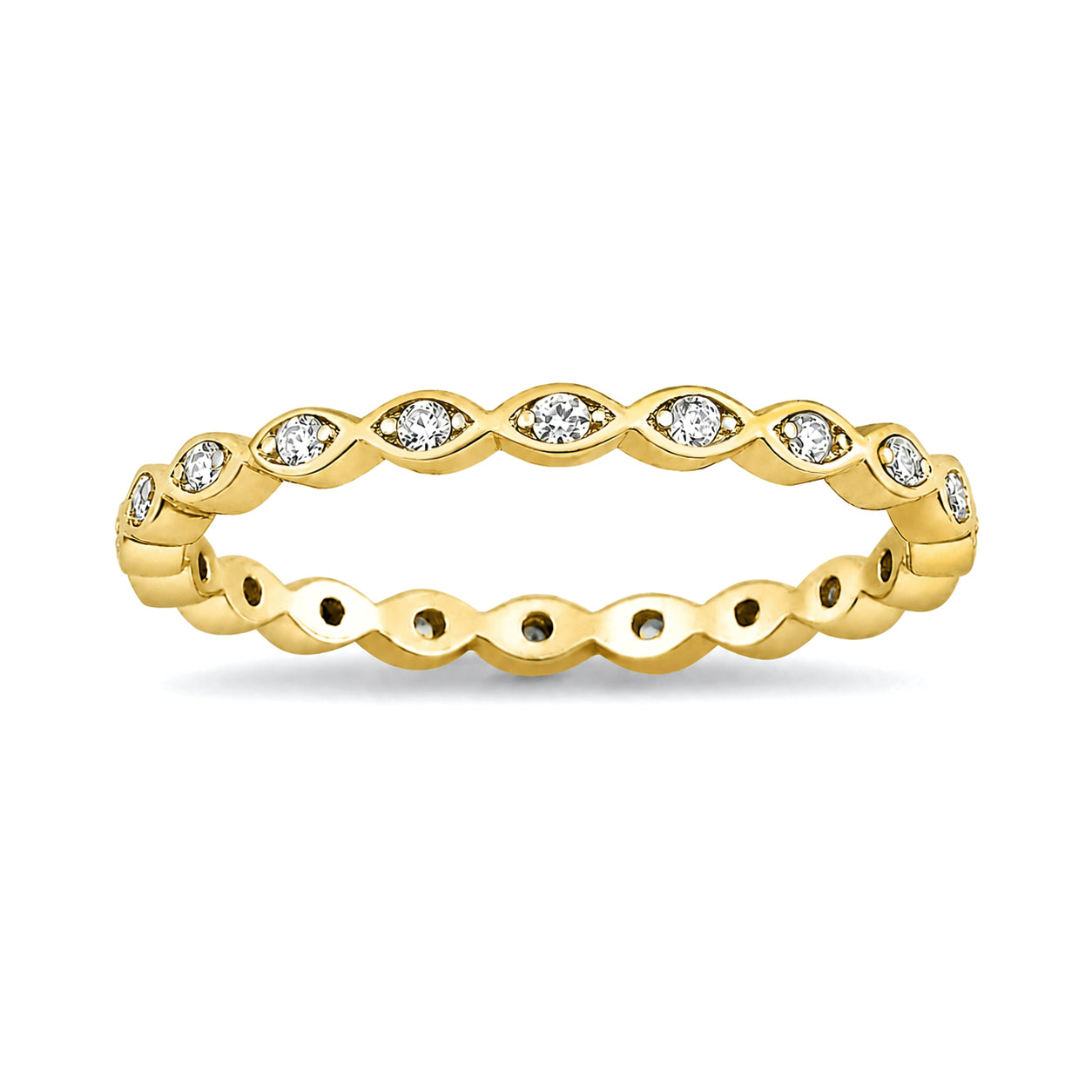 Silver CZ Eternity Ring