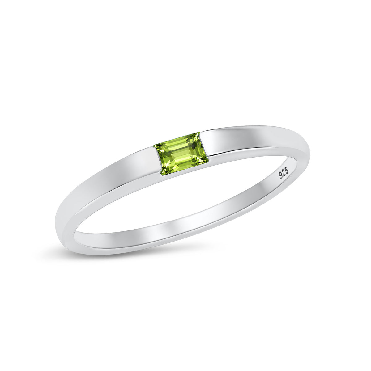 Silver Baby Baguett CZ Ring
