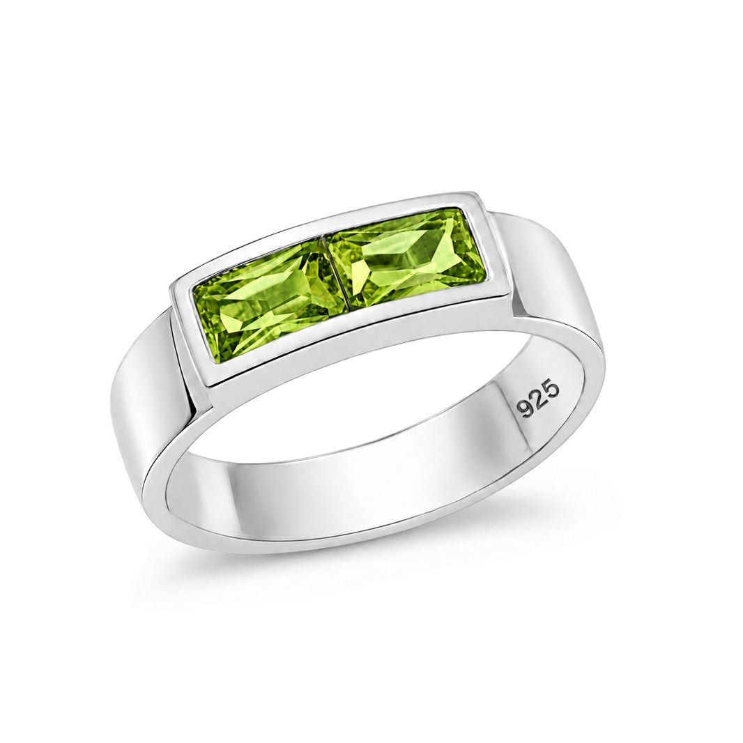 Silver Baby Double CZ Ring