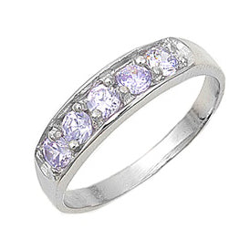 Silver CZ Baby Ring