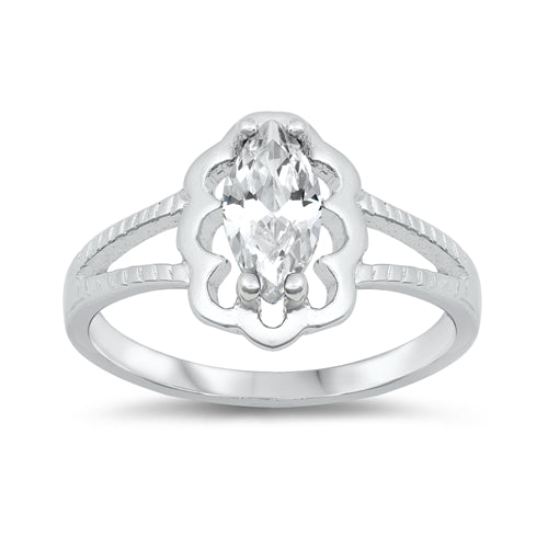 photo of Silver CZ Baby Ring with Clear CZ Stone