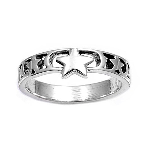 photo of Silver CZ Baby Ring - Star