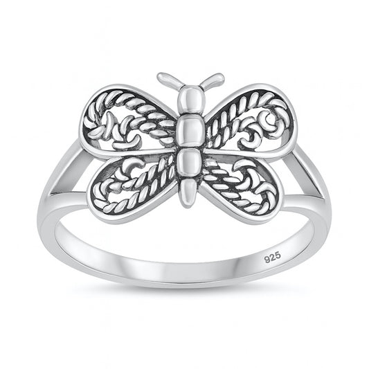 Silver Baby Ring - Butterfly