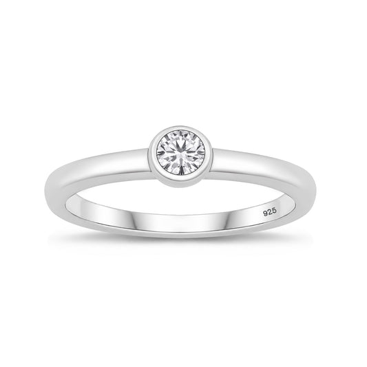 Silver CZ Ring - Baby Ring