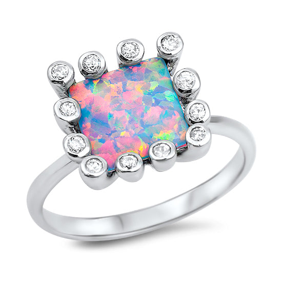 Silver Lab Opal Ring