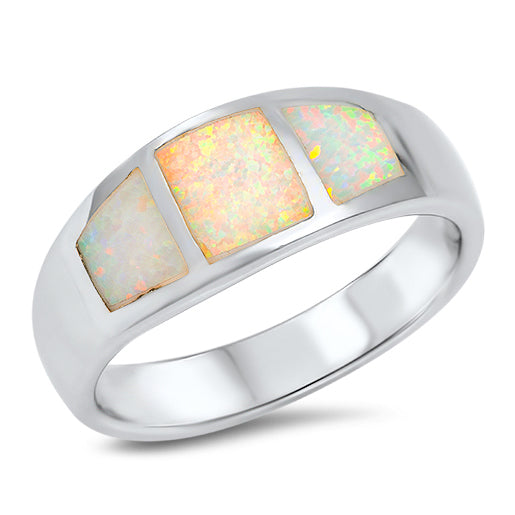 Silver Lab Opal Ring