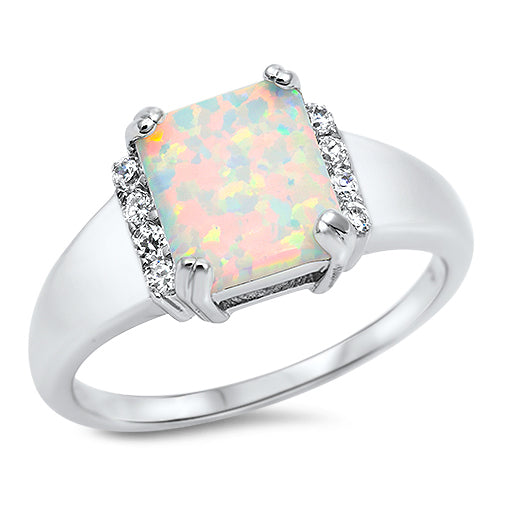 Silver Lab Opal Ring