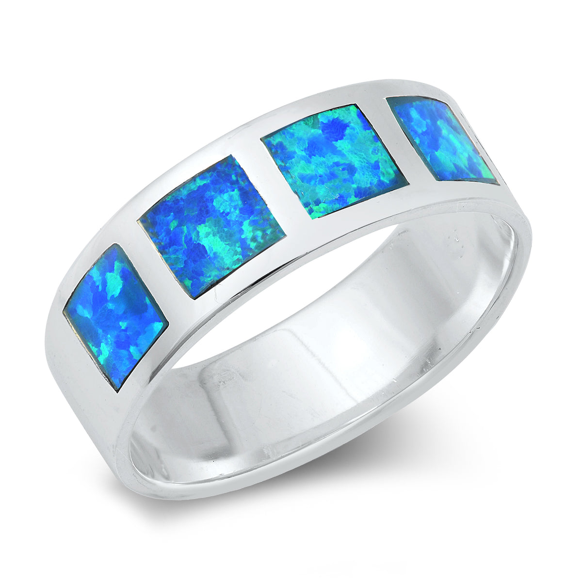 Silver Lab Opal Ring