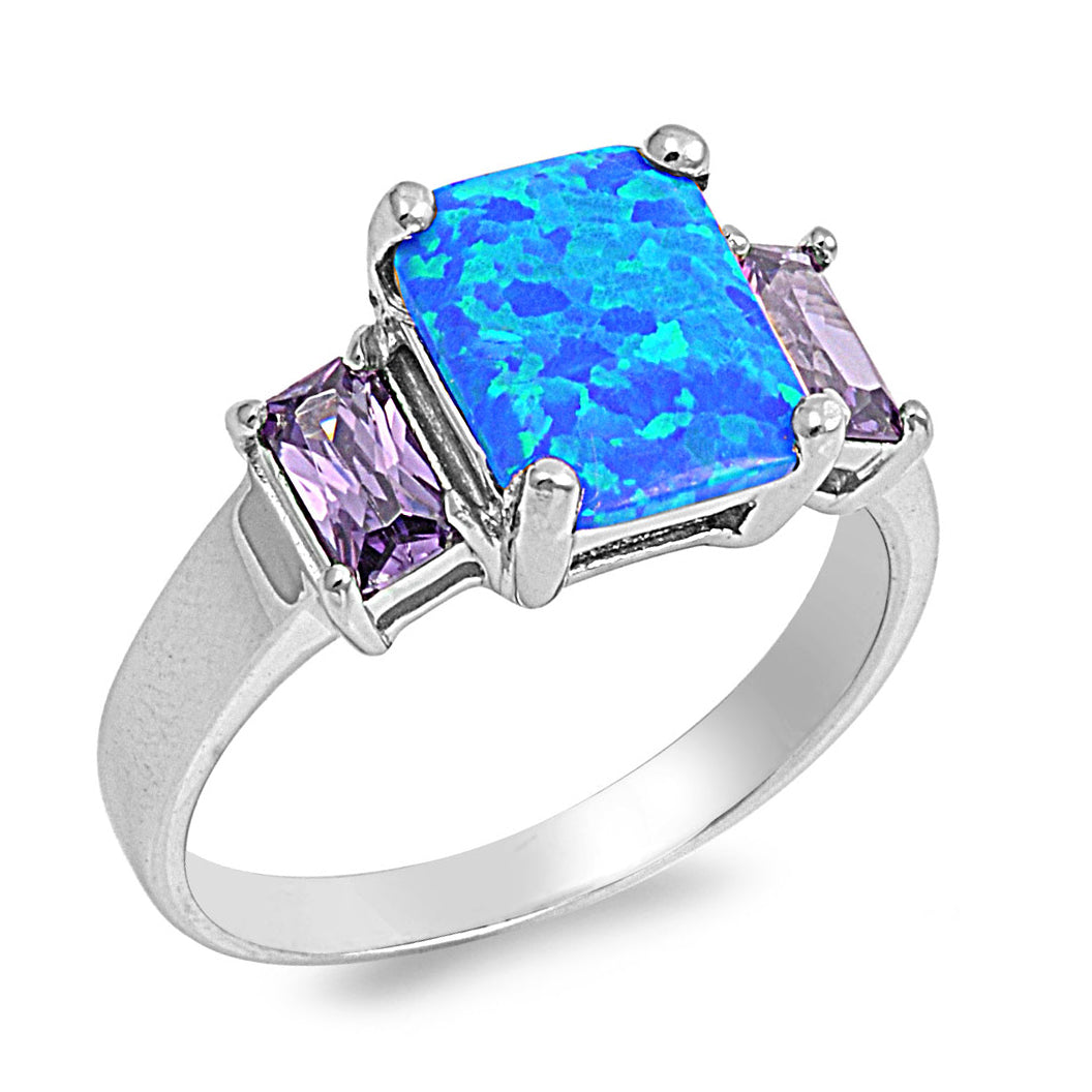 Silver Lab Opal Ring