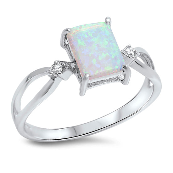 Silver Lab Opal Ring