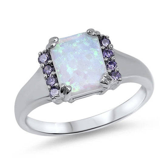 Silver Lab Opal Ring