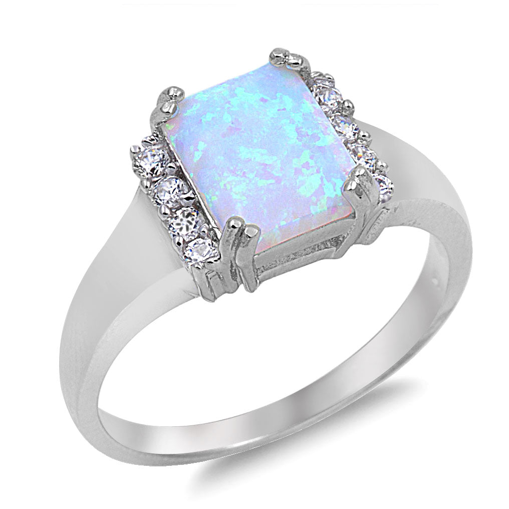 Silver Lab Opal Ring
