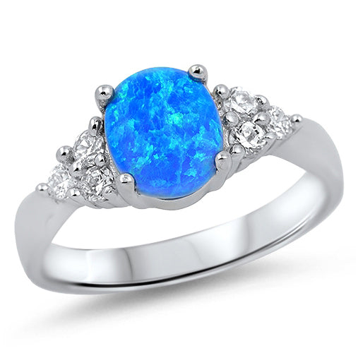 Silver Lab Opal Ring