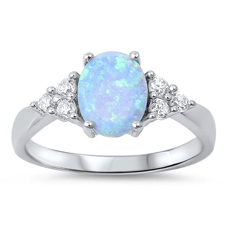 Silver Lab Opal Ring