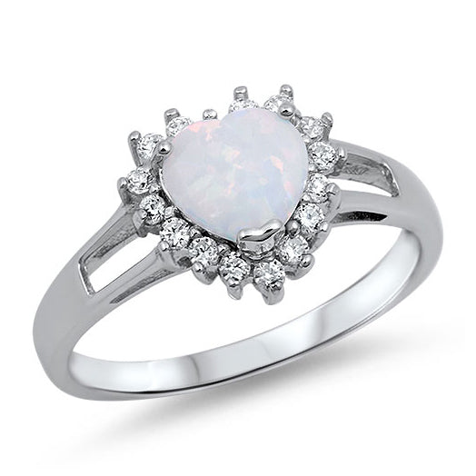 Silver Lab Opal Ring