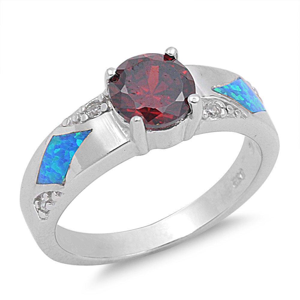 Silver Lab Opal Ring