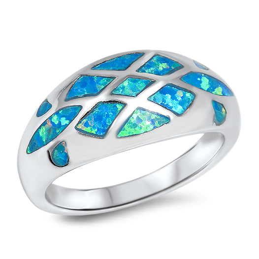 Silver Lab Opal Ring