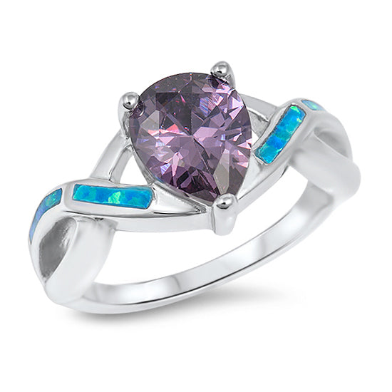 Silver Lab Opal Ring