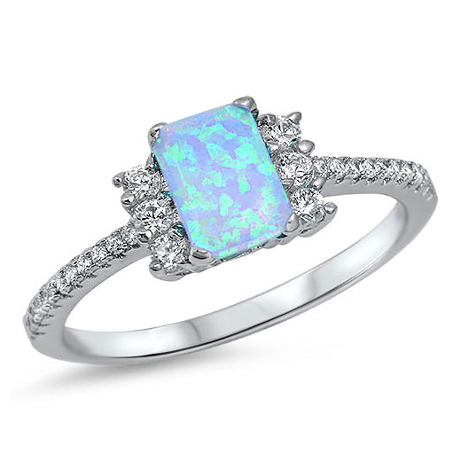 Silver Lab Opal Ring
