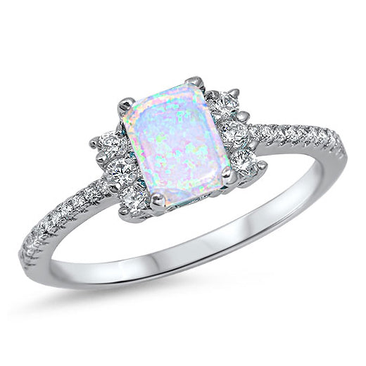 Silver Lab Opal Ring