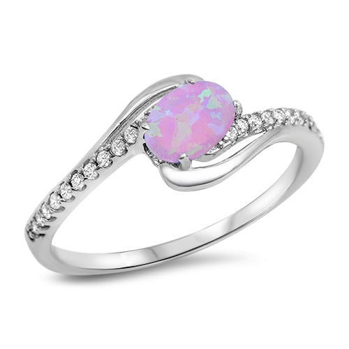 Silver Lab Opal Ring