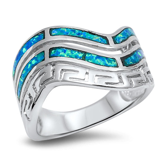 Silver Lab Opal Ring