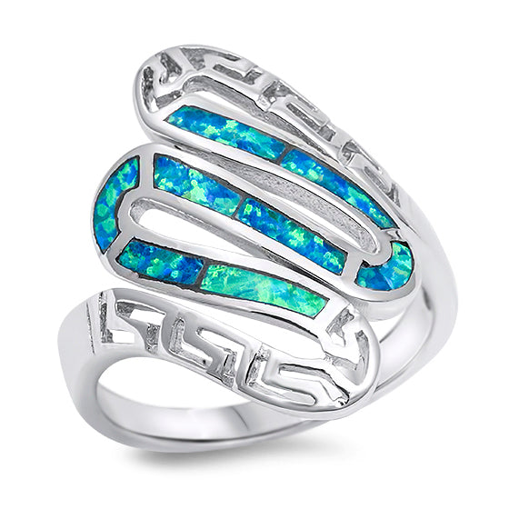 Silver Lab Opal Ring