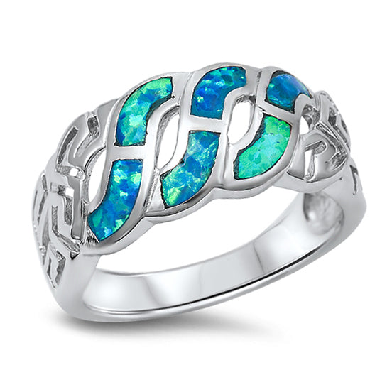Silver Lab Opal Ring