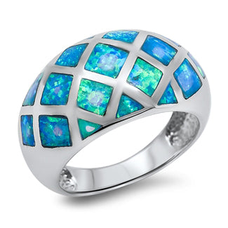 Silver Lab Opal Ring