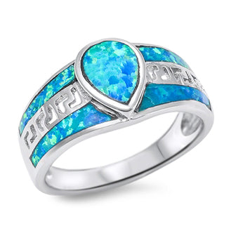 Silver Lab Opal Ring