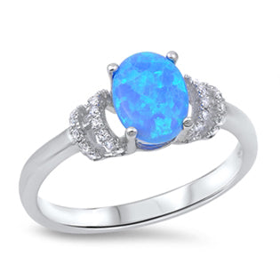 Silver Lab Opal Ring
