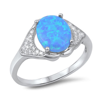 Silver Lab Opal Ring