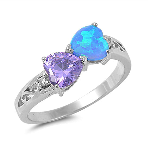 Silver Lab Opal Ring