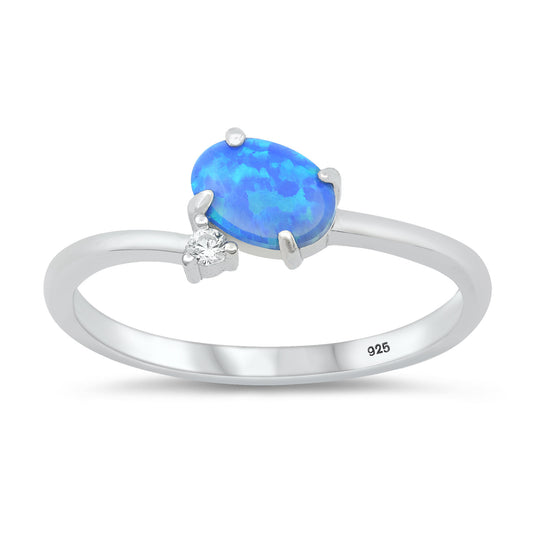 Silver Lab Opal Ring