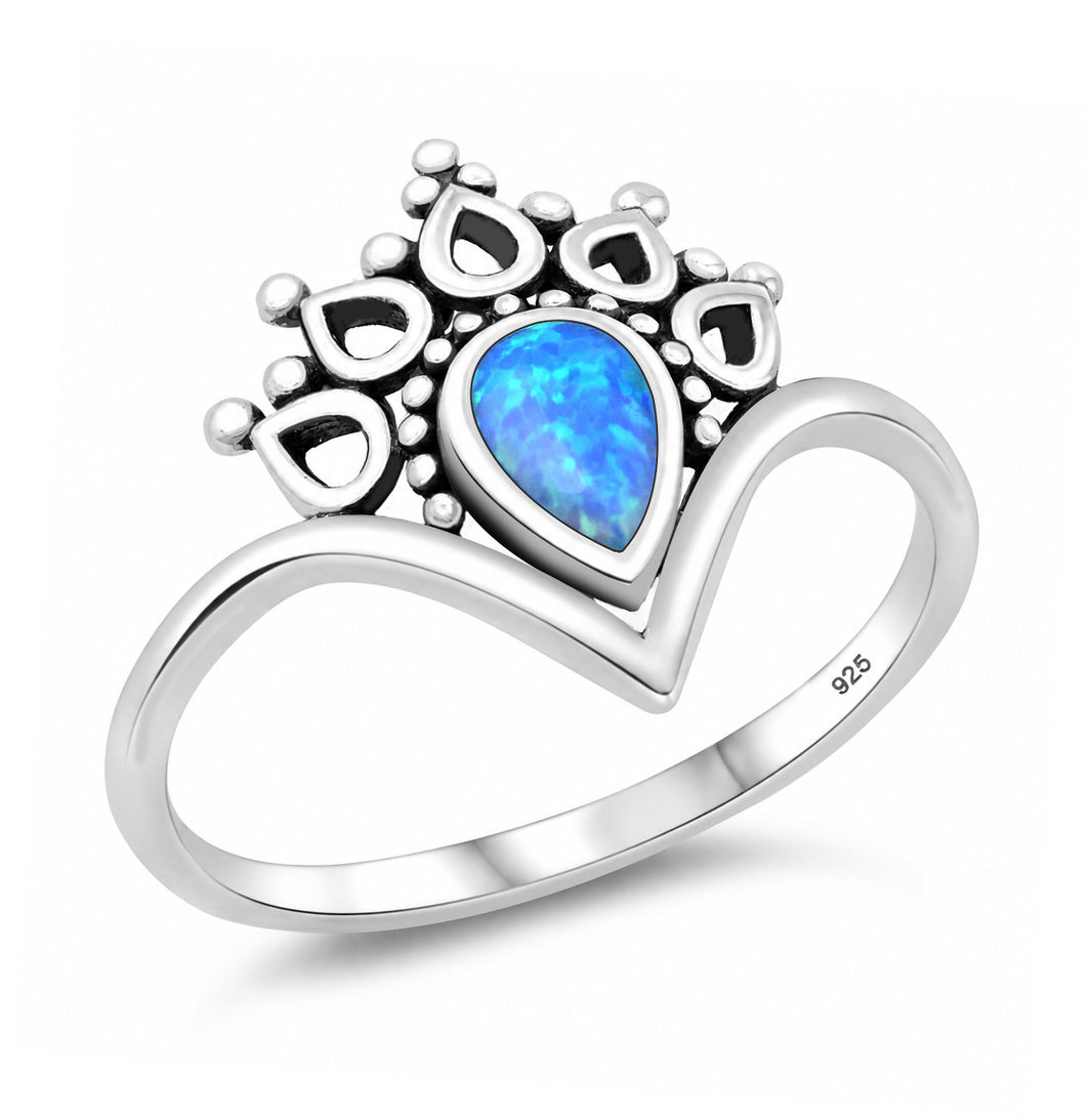 Silver Lab Opal Ring