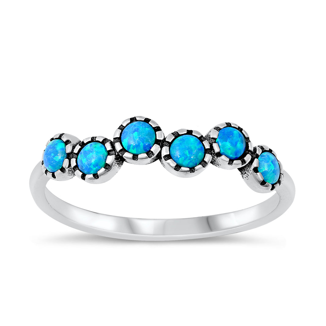 Silver Lab Opal Ring
