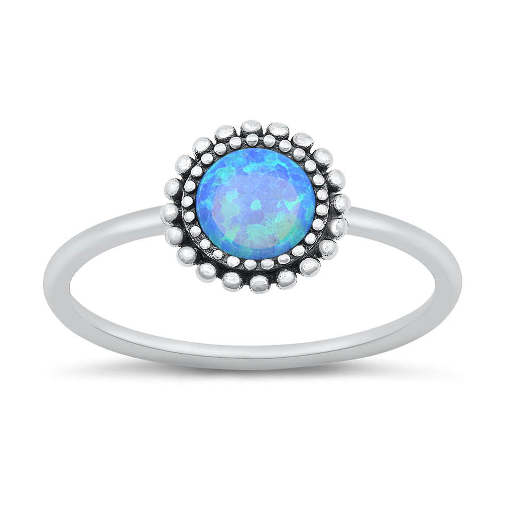 Silver Lab Opal Ring - Bali