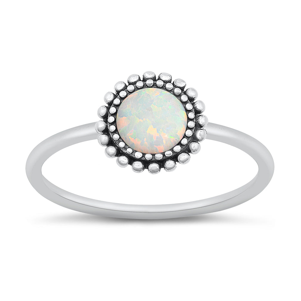 Silver Lab Opal Ring - Bali