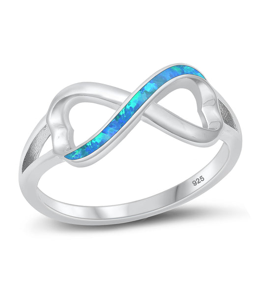 Silver Lab Opal Ring - Infinity