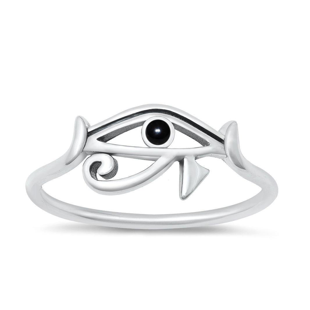 Silver Stone Ring - Eye of Horus