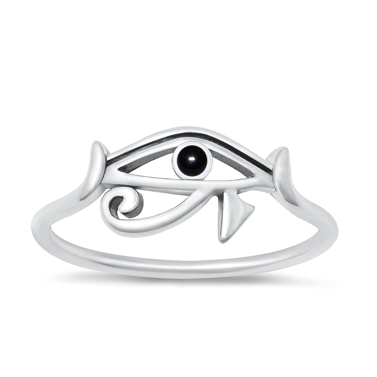 Silver Stone Ring - Eye of Horus