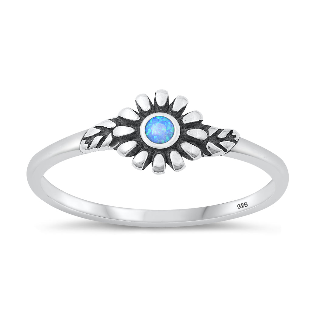 Silver Lab Opal Ring