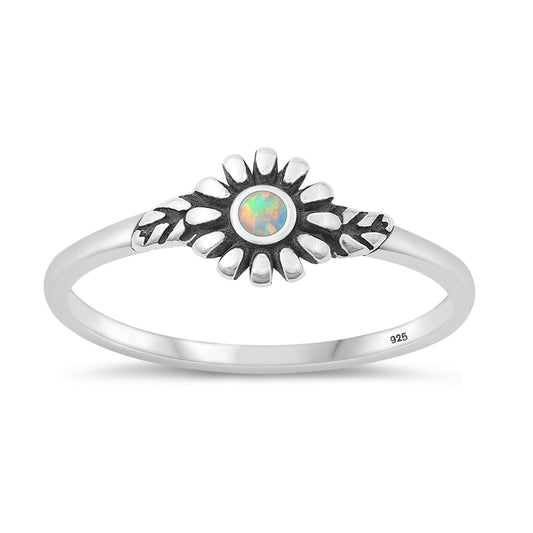 Silver Lab Opal Ring