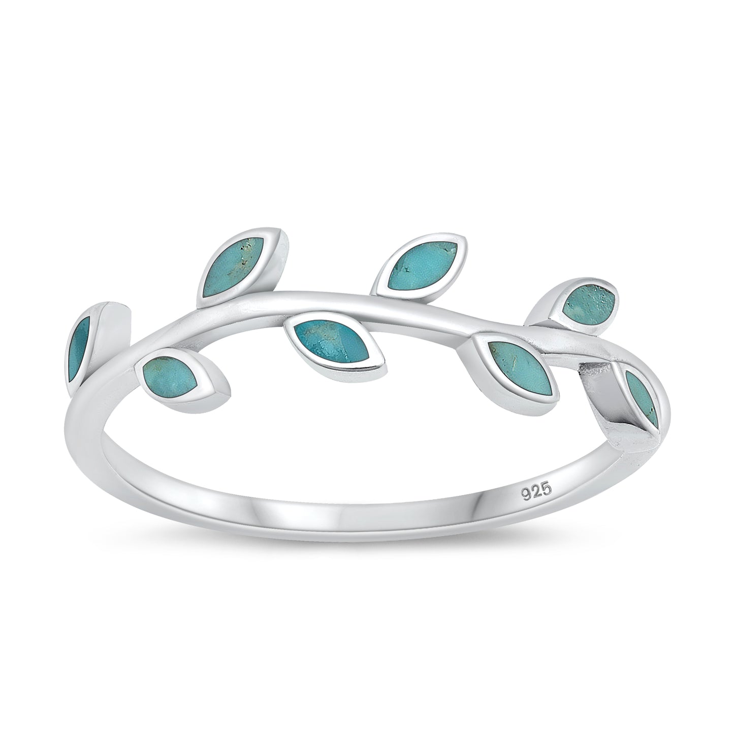 Silver Stone Ring - Vines