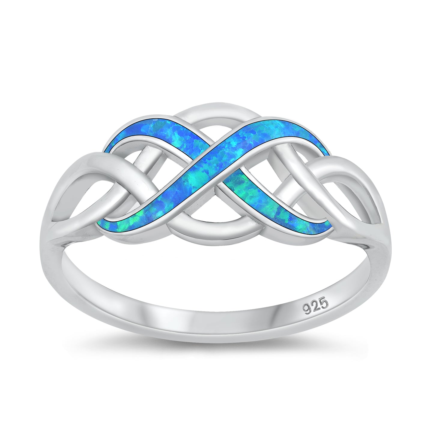 Silver Lab Opal Ring - Infinity