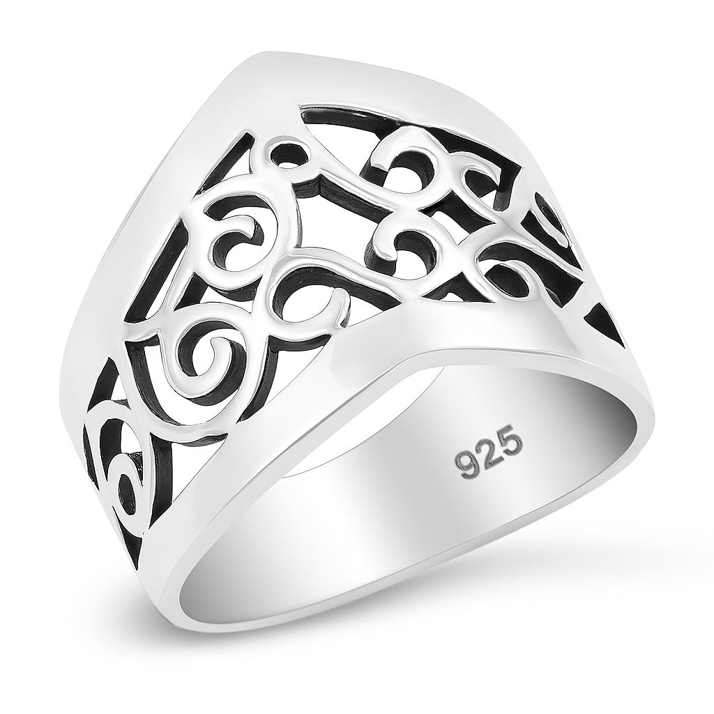 Silver Ring - Filgree Design
