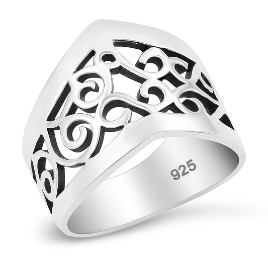 Silver Ring - Filgree Design