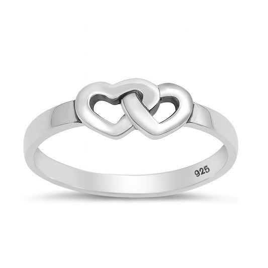 Silver Ring - Twin Heart