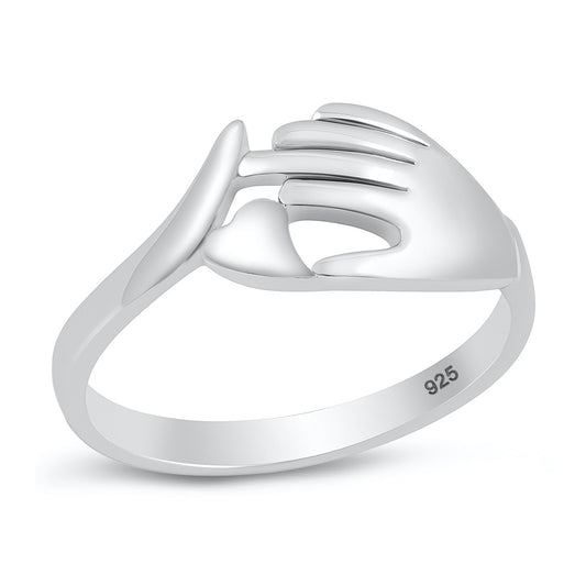 Silver Ring - Hand of Love
