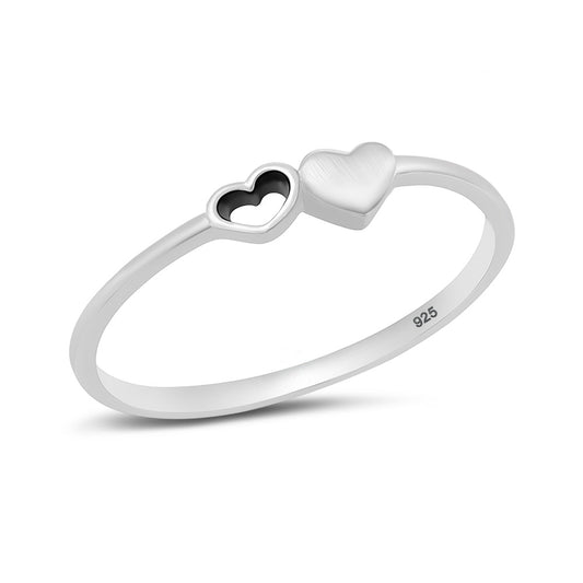 Silver Ring  - Hearts